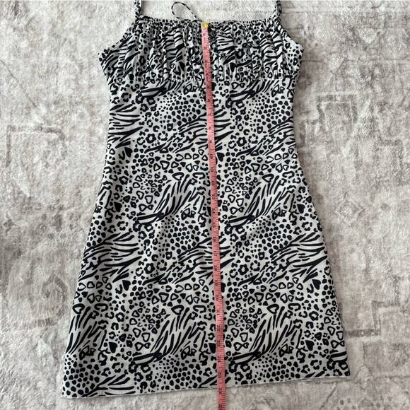 With Jean Boogie Cami Mini Dress In Wild Child Leopard Y2K Size Small Babydoll - Picture 15 of 16